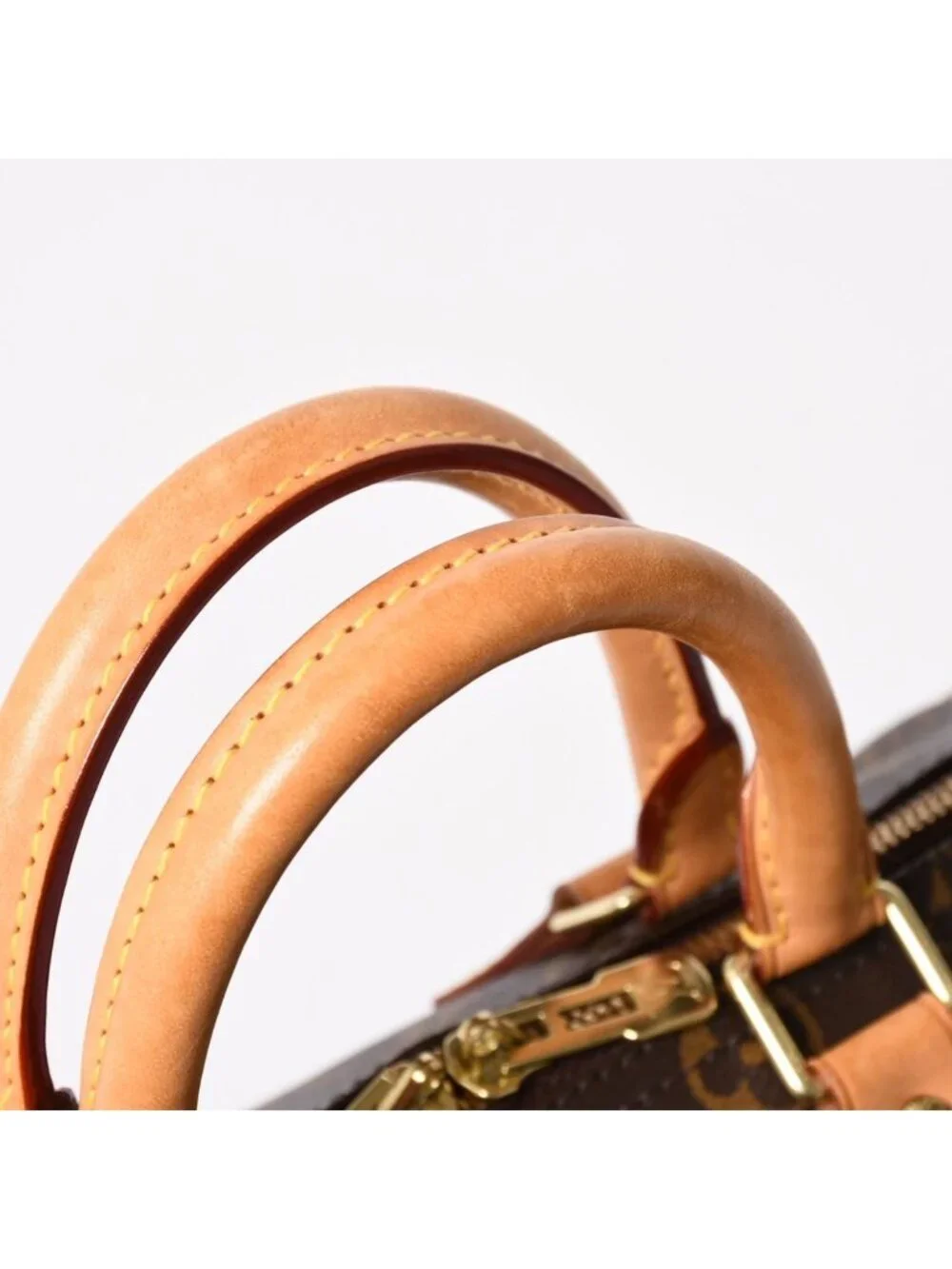 Louis Vuitton Speedy 25 Handbag Monogram Leather Brown Gold